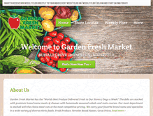 Tablet Screenshot of gardenfreshmarket.com